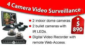 4 Camera Video Surveillance in just $890